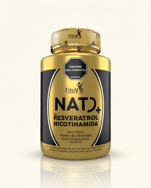FÓRMULA 3-EN-1: NAD+ RESVERATROL NICOTINAMIDA (60 Masticables)